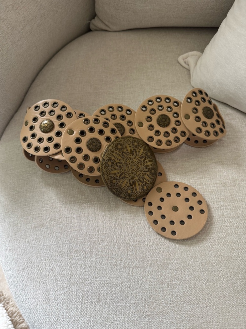 Decorative Tan Medallion Wall Accent - Unbranded